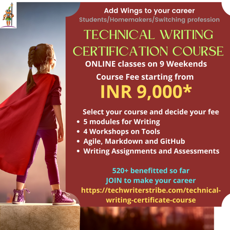 Tech Writer's Tribe | Technical Writing Certificate Course